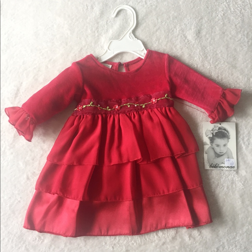 Brand New! Beautiful! 6 month old red dress!